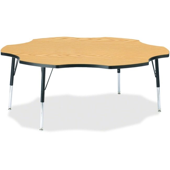 Jonti-Craft, Inc. Table Six Leaf 60" Oak/Bk JNT6458JCE210