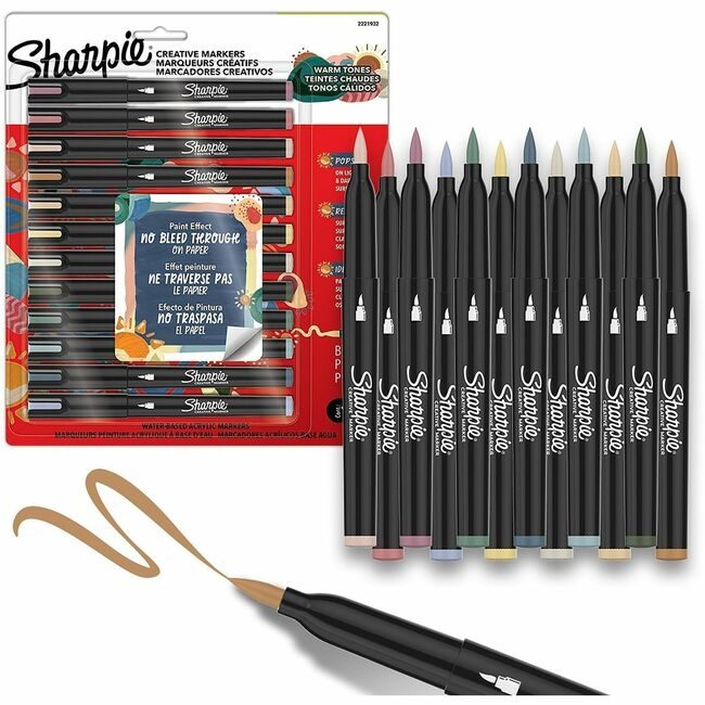 Sharpie / Expo / Prismacolor / Sanford Newell Brands / Sanford Sharpie / Expo / Prismacolor / Marker Shrp Brshcreate 12 Count SAN2221932