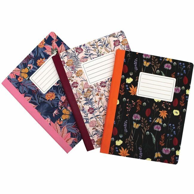 Pukka Pads Pad Compbk Bloom Assorted 3 Pack PKP9516BLM