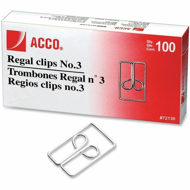 ACCO Brands Clip Paper #3 Regal ACC72130