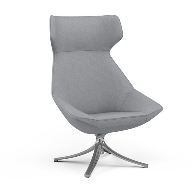 9to5 Seating Chair Wingback Swivel Gray NTF9236LGPFDO