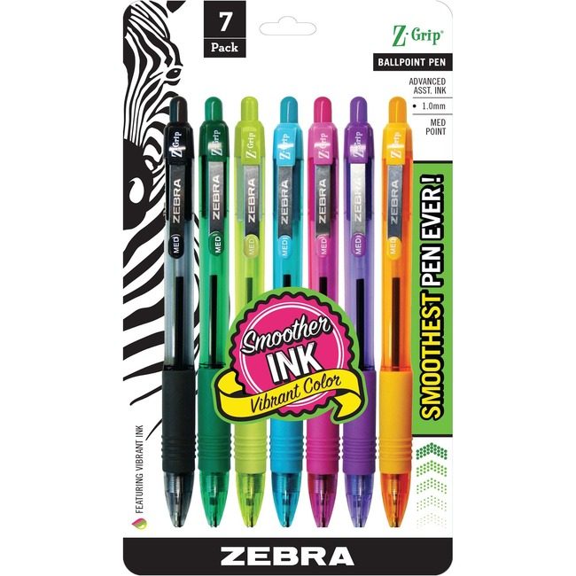 Zebra Pen Corporation Z-Grip Bp Fashion 7 Pack ZEB22276