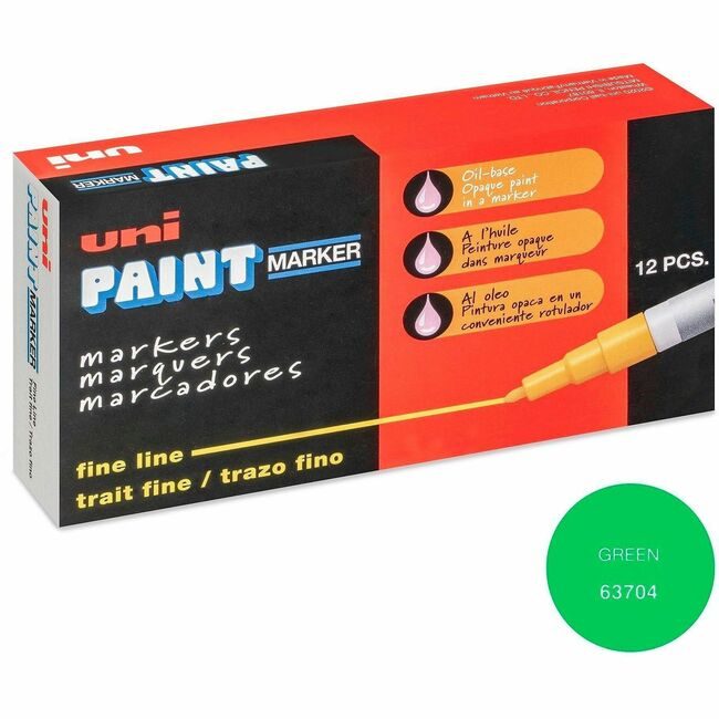 Mitsubishi Pencil Co. / uni-ball Marker Unipaint Oil Fine Green UBC63704