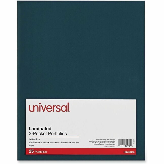 Universal Office Products Portfolio 2PCKT Letter 25DBE UNV56418