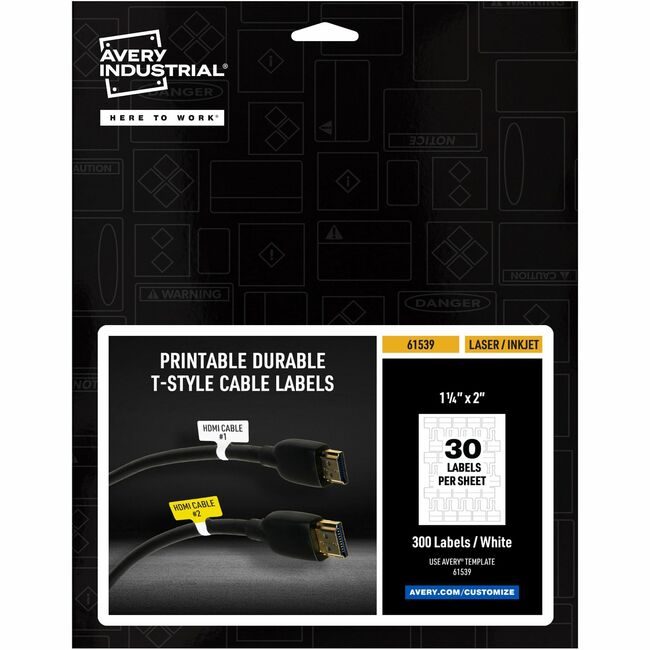 Avery Products Corporation Label Cable T-Style 1.25X2 AVE61539