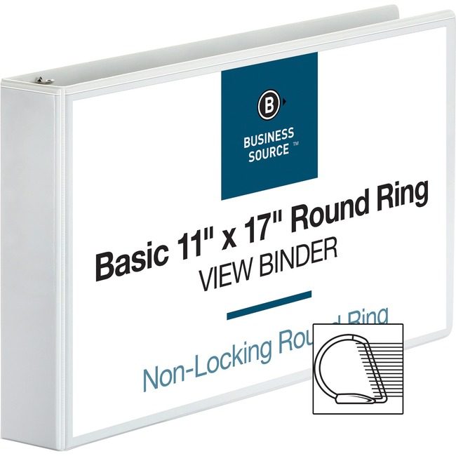 Business Source Binder View 11X17 Rnd 2" We BSN45101