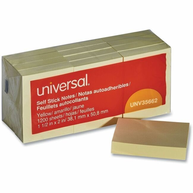 Universal Office Products Note Stick-It 12/PD Yw UNV35662