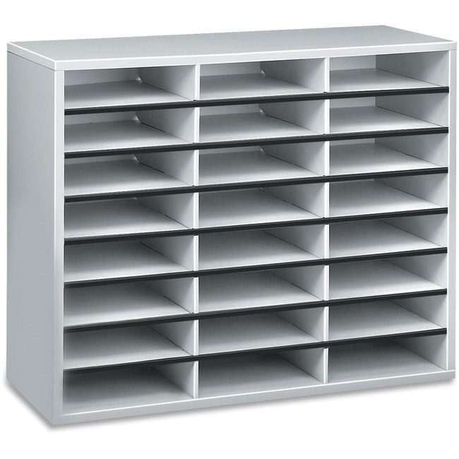 Fellowes Brands Organizer Lit 24CMPT Letter Gray FEL25041