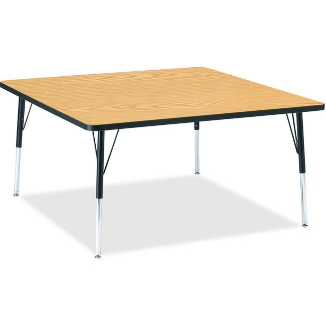 Jonti-Craft, Inc. Table Square 48X48 Oak/Bk JNT6418JCA210
