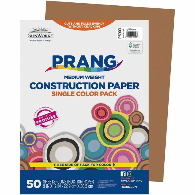 Pacon Corporation Paper Constr 9X12 Lbn 50SH PAC6903