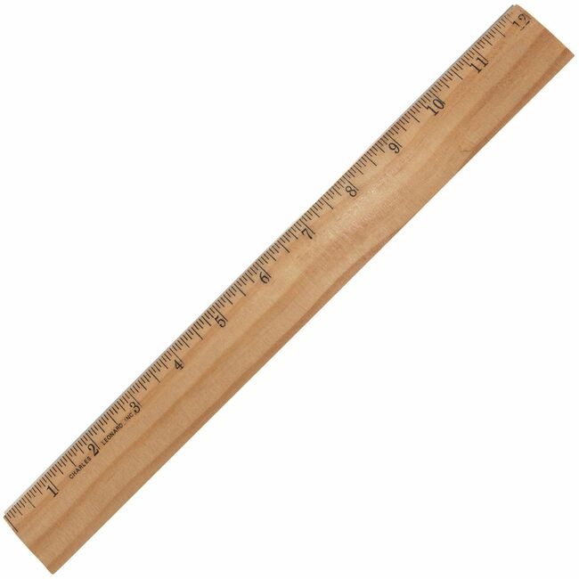 Charles Leonard Ruler Office 12" Metaledge LEO77312