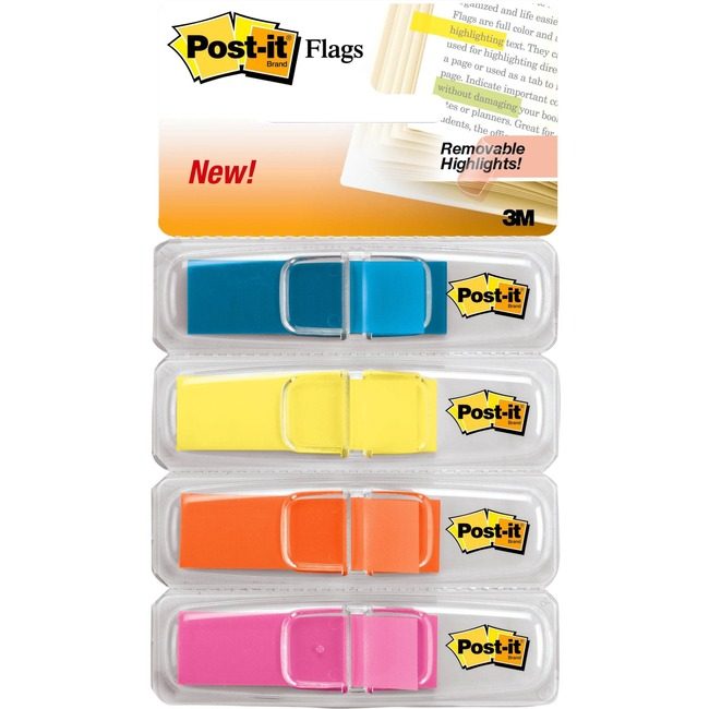 3M Company Flags Highlite 1/2" 140 Assorted MMM683-4ABX