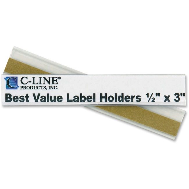C-Line Products Holder Lbl Hldr 1/2X3 Clear CLI87607