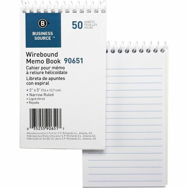 Business Source Book Memo End-Open 3X5 We BSN90651