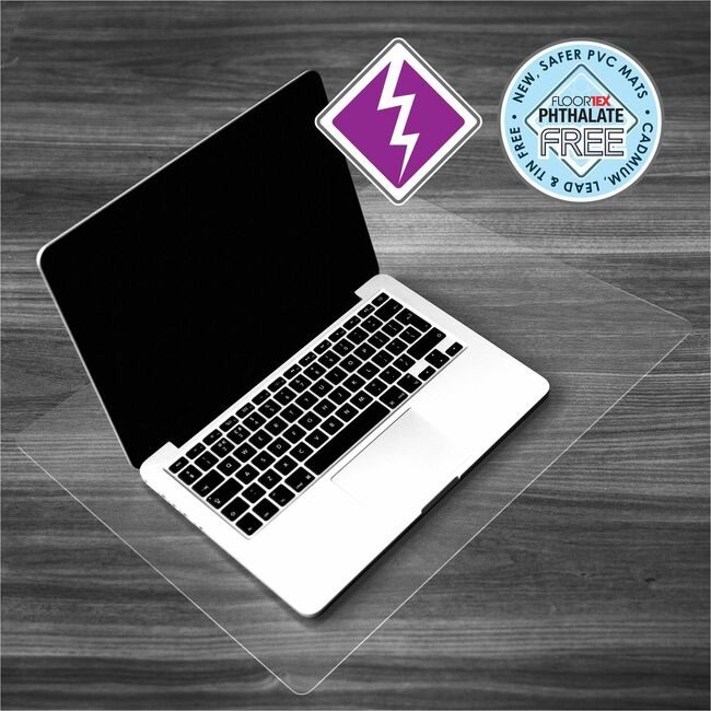 Floortex Deskmat Pvc Antistatc 20X36 FLRFBDE32036V