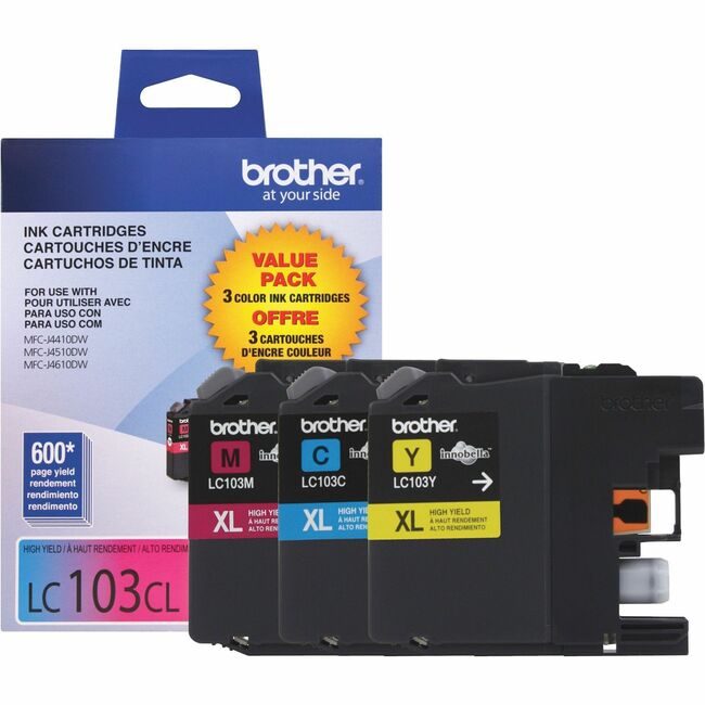 Brother International Crtdgs Ink LC103 C M&Y BRTLC1033PKS