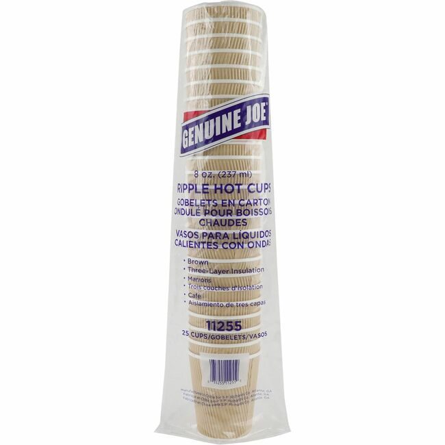 Genuine Joe Cup Ripple Hot 8OZ GJO11255BD