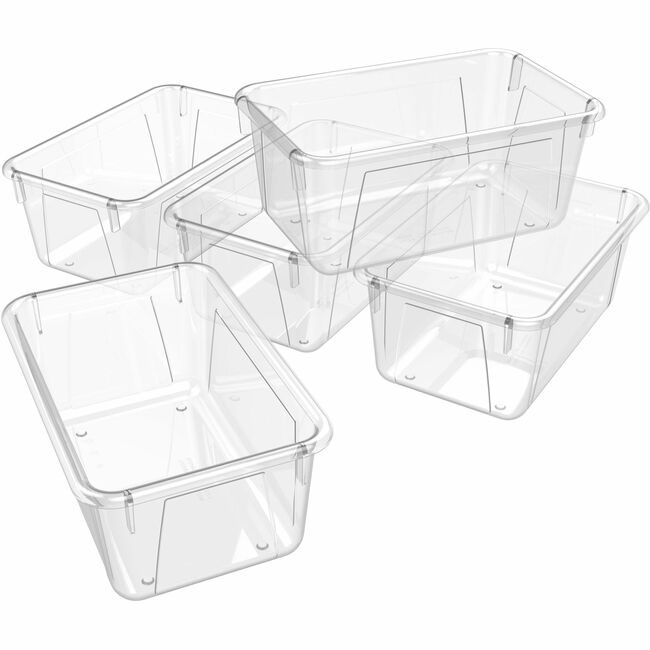 Storex Bin Cubby Clear 5/CT STX62464U05C