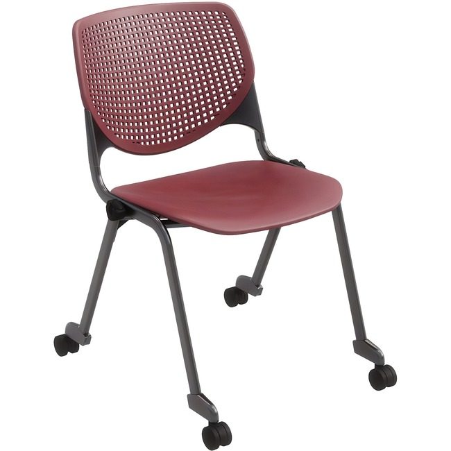KFI Seating Chair Casters Stk Burgundy KFICS2300BKP07