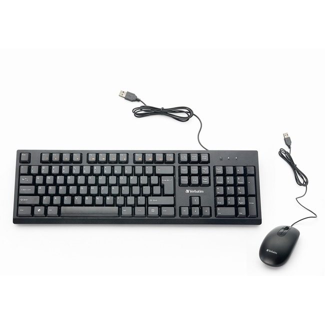 Verbatim Americas Keyboard Mouse Wire Black VER70734