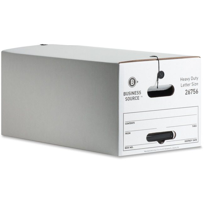 Business Source Box Storage Strng&Buttn Letter BSN26756