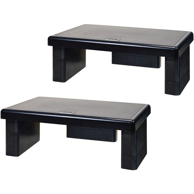 Data Accessories Company Riser Monitor Adj 2 Pack Black DTA02160
