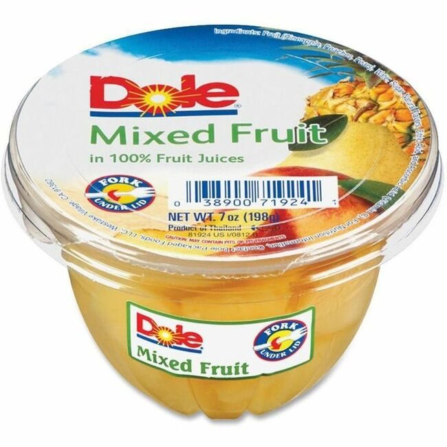 Dole Packaged Foods Snack Cup Fruit Mixed DFC71924