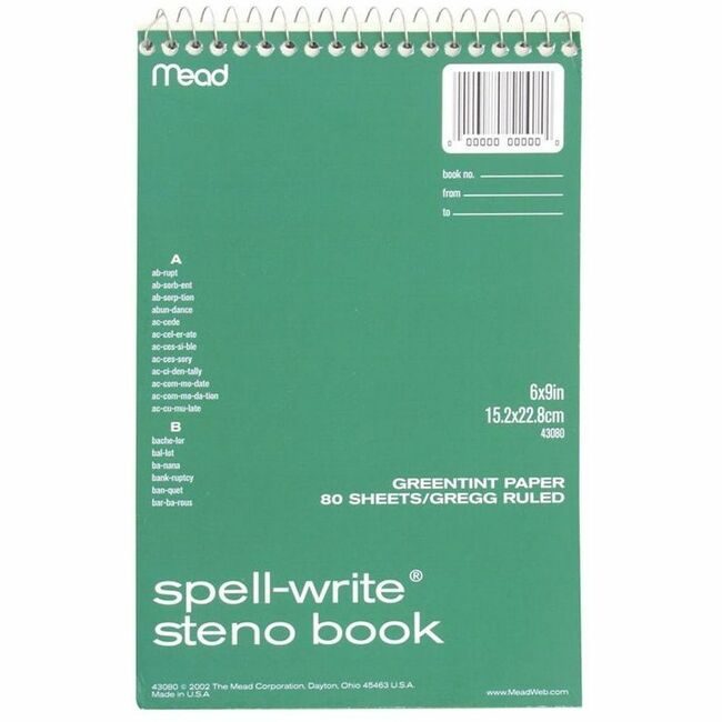 ACCO Brands Mead / Five Star Book Steno Spell Write Assorted MEA43080