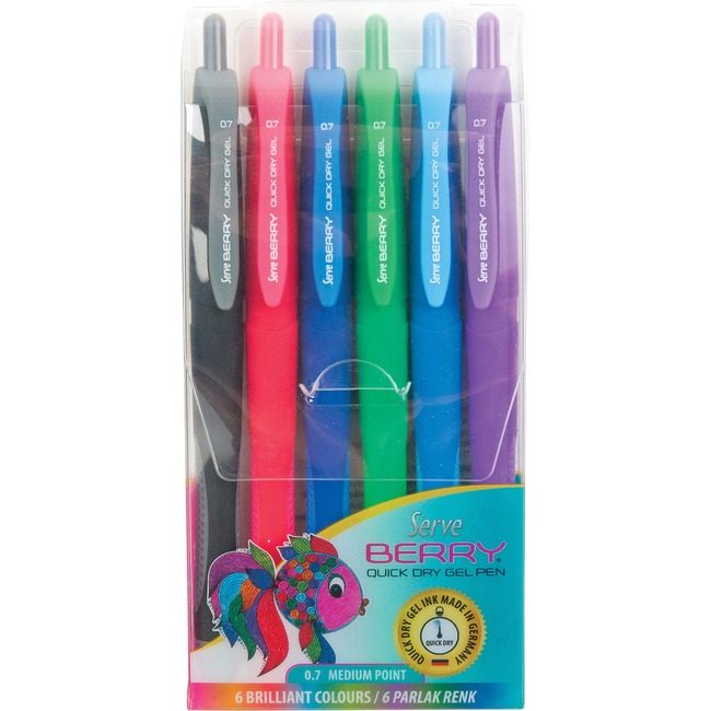 So-Mine Gel Pen Quick Dry 6 PC ST SRVBRGEL07B6KRA