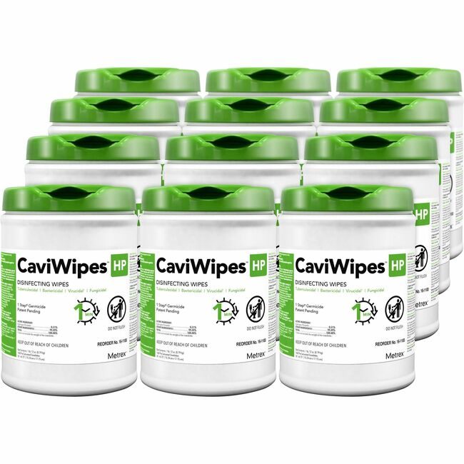 Metrex Research CaviCide Wipes Caviwipes 6X6.75 160 MRXACHP078100CT