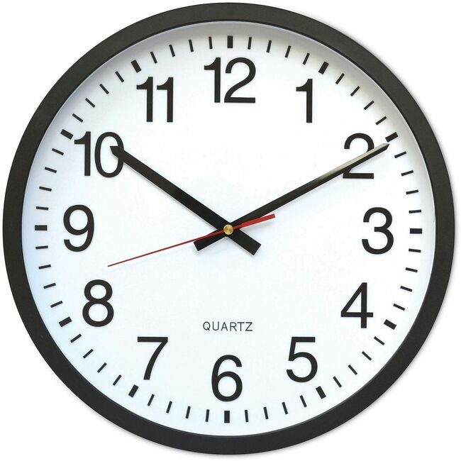 Universal Office Products Clock Wall 12.5" Black UNV10431