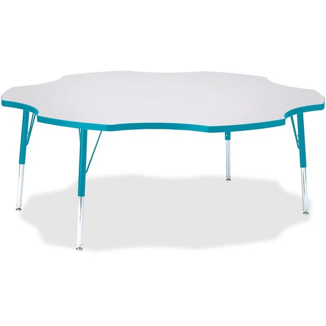 Jonti-Craft, Inc. Table Six Leaf 60" Gy/Tl JNT6458JCE005