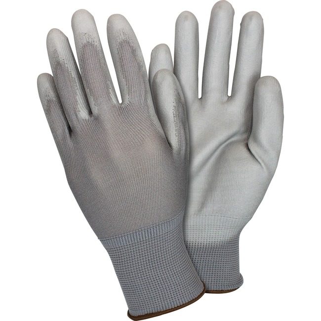 Hospeco Brands Group Safety Zone Glove Nylon Pucoated Small SZNGNPUSMGY