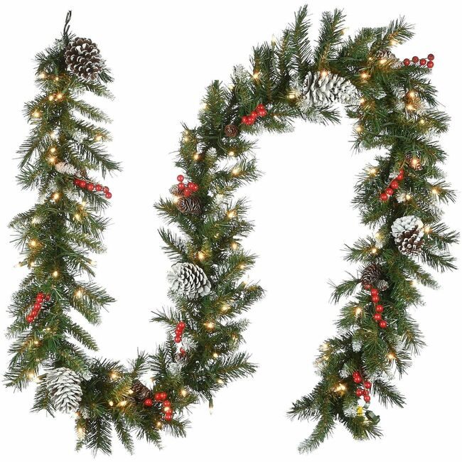 National Tree Company Garland Frostberry Wc 9FT NLT729083432491