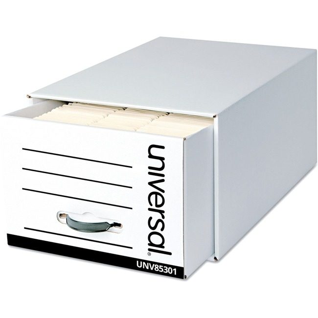 Universal Office Products Box File Legal Drawer White UNV85301