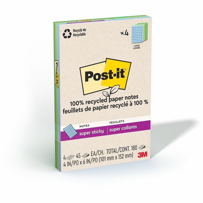 3M Company Supersticky Recycled 4X6 MMM4621R4SST