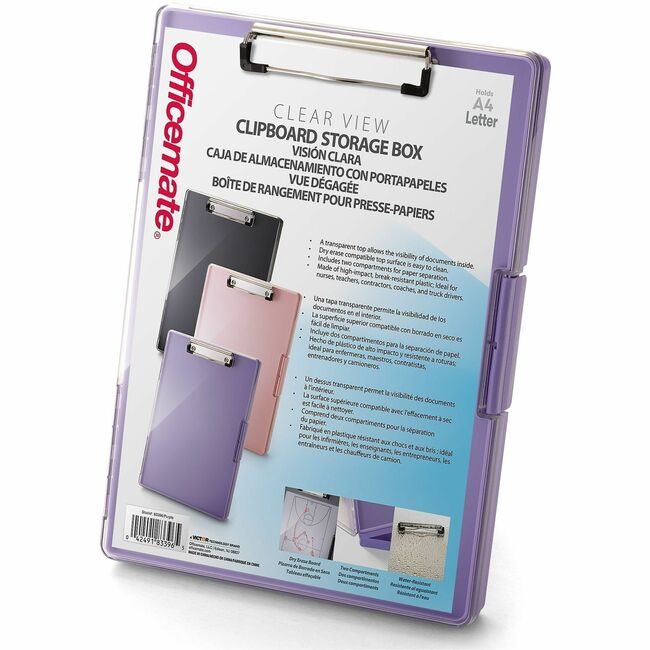 Officemate Clpbrd Clear Stor Pur OIC83396