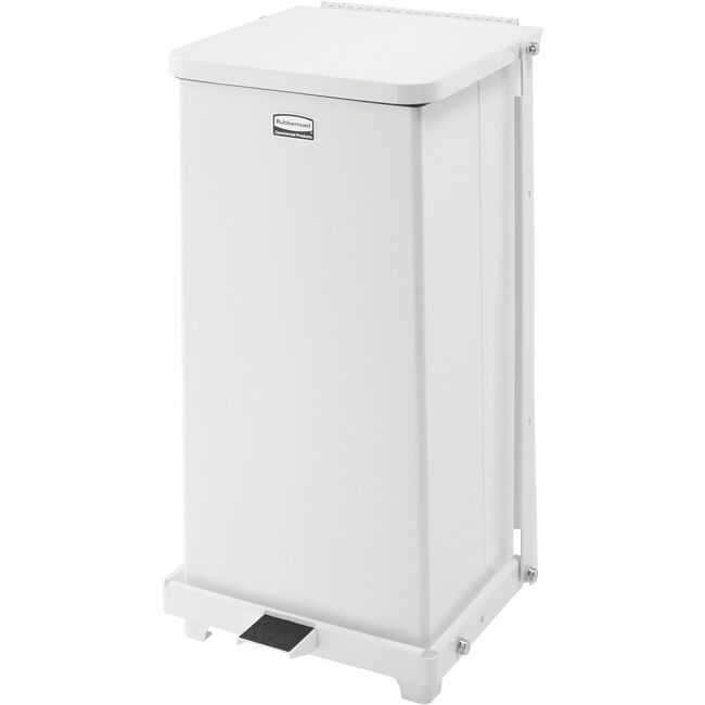 Rubbermaid Commercial Products Receptacle Stp-On 6.5GAL We RCPST12EPLWH