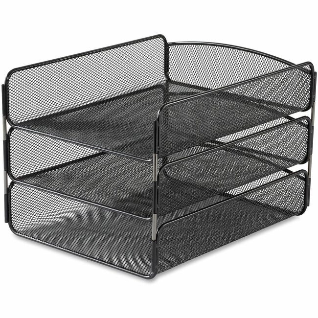 Safco Products Tray Onyx Triple Letter SAF3271BL