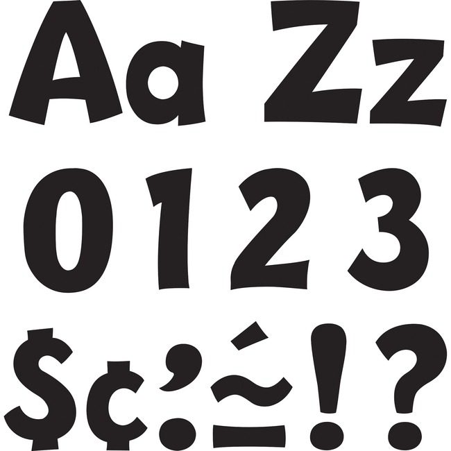 TREND Enterprises Letters Playful 4" Black 216PC TEP79741