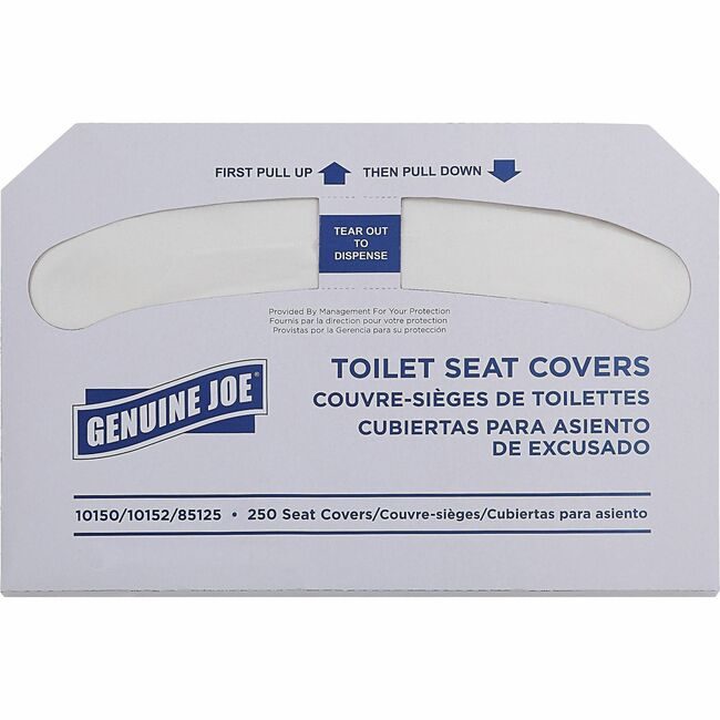 Genuine Joe Cover Toilet Seat 1/2 FOLD GJO85125