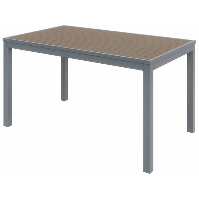 KFI Seating Table Patio Rect Slvr Mocha KFIT3255SLMA