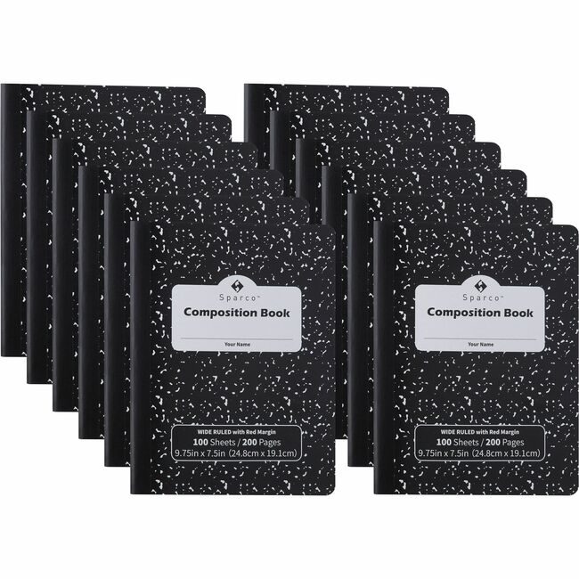 Sparco Book Comp Wide 100ST 12PCS SPR00334