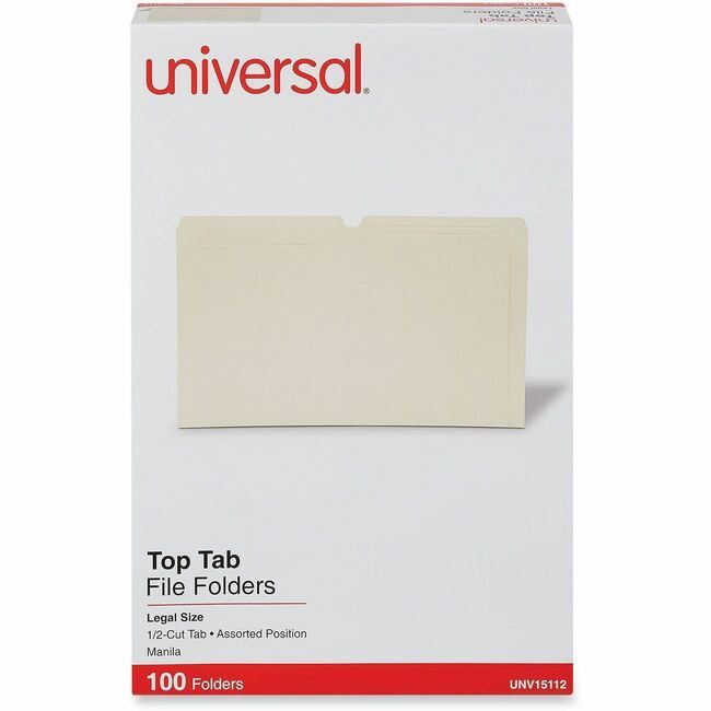 Universal Office Products Folder Mla 1/2 CT Legal 100 UNV15112