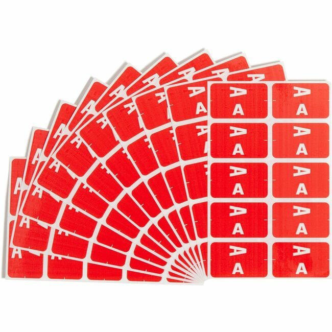 Smead Manufacturing Co. Label Accs "A" Red 100 Count SMD67171