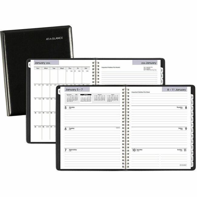 ACCO Brands AT-A-GLANCE Planner Wkly/Mnth Exectv Black AAGG545-00