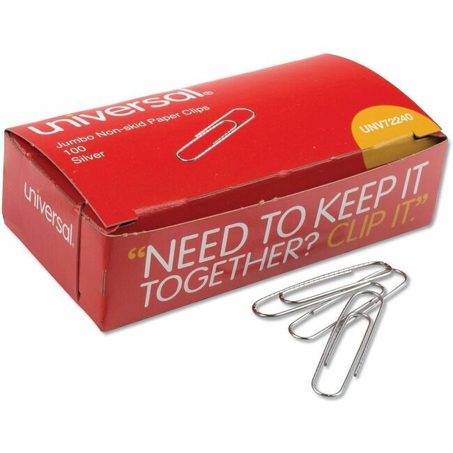 Universal Office Products Clip Jumbo Non-Skid 1K/PK UNV72240