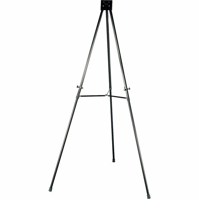 Lorell Easel Tele Aluminum Coll Black LLR75683