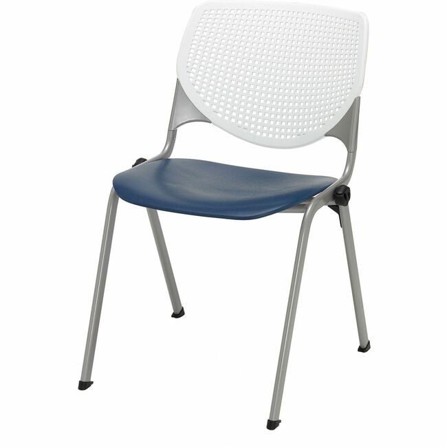 KFI Seating Chair Kool Stack White Navy KFI2300BKB08S03