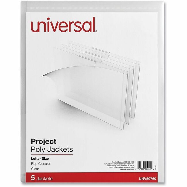 Universal Office Products Jacket Ply Prj Flpcls 5 Pack UNV50760